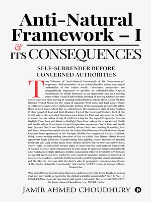 cover image of Anti-Natural Framework – I & Its Consequences